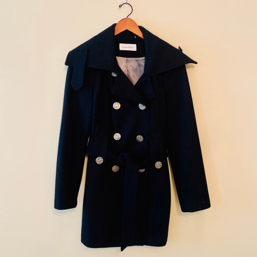Calvin Klein Women's Navy blue Wool Peacoat size XS